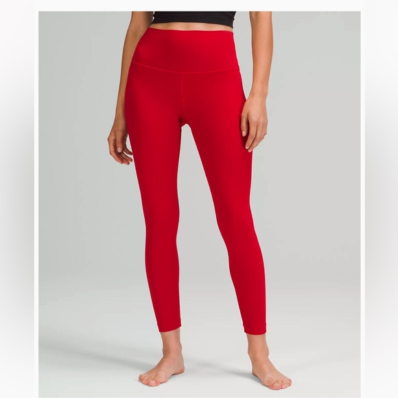 Lulu lemon red Align crop legging; size 2 - Picture 2 of 3